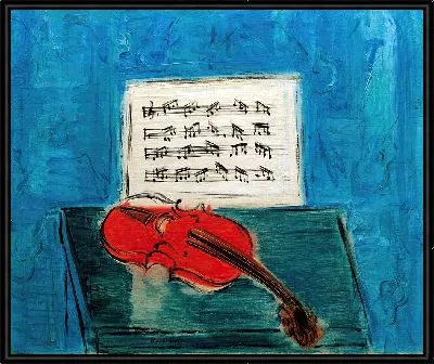 Красная скрипка на синем фоне (1946)