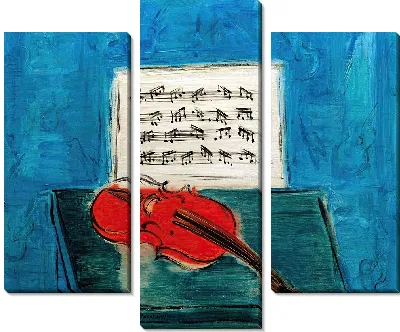 Красная скрипка на синем фоне (1946)