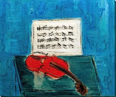 Красная скрипка на синем фоне (1946)