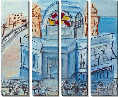 Картина Казино Ниццы с шезлонгами (1948–1949)