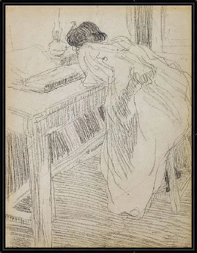 Картина Женщина за столом (1900)