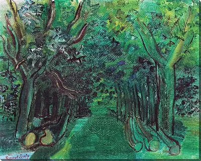 Картина Маршрут в лесу (около 1930 г.)