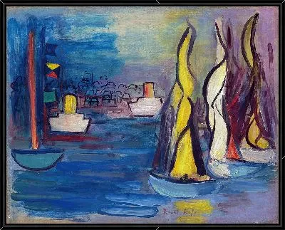 Парусники в порту Довиля (около 1935 г.)