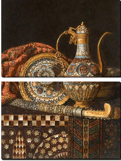 Картина Натюрморт с кофейником и ятаганом (1887)