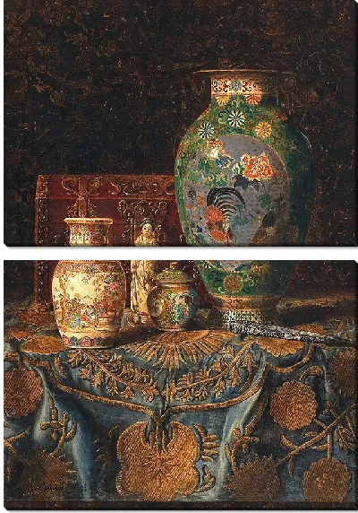 Картина Натюрморт с азиатскими орнаментами