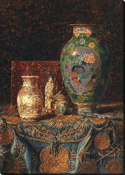 Картина Натюрморт с азиатскими орнаментами