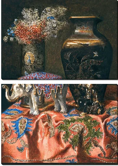 Картина Натюрморт с японской вазой и слоном (1917)