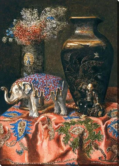 Картина Натюрморт с японской вазой и слоном (1917)