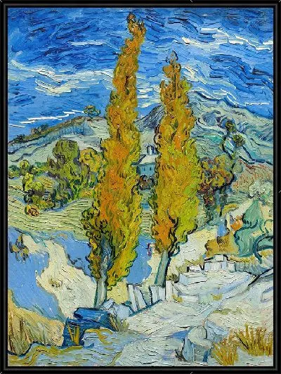 Картина Два тополя в Альпийских Альпах близ Сен-Реми