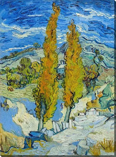 Картина Два тополя в Альпийских Альпах близ Сен-Реми