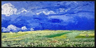 Картина Пшеничное поле под грозовыми тучами