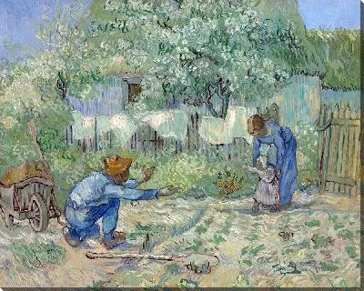 Картина Первые шаги, после Милле