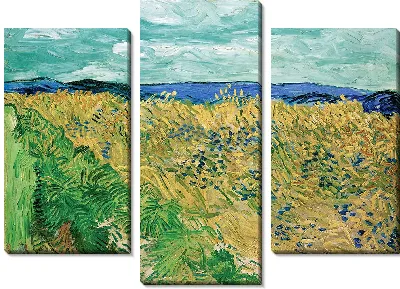 Картина Пшеничное поле с васильками