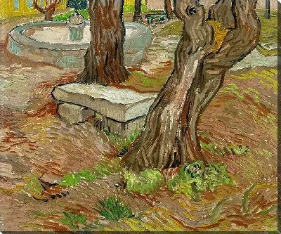 Каменная скамья в приюте в Сен-Реми