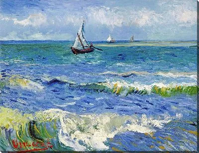 Морской пейзаж возле Ле-Сент-Мари-де-ла-Мер