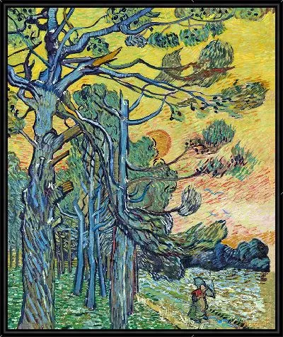 Картина Сосны на закате