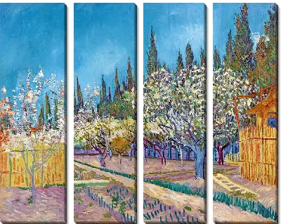 Картина Фруктовый сад, окаймленный кипарисами