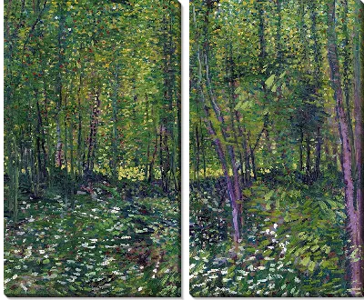 Картина Деревья и подлесок