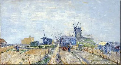Картина Ветряные мельницы и земельные участки Монмартра