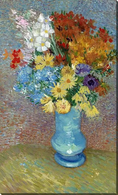 Картина Цветы в синей вазе