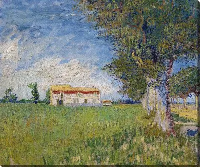 Картина Фермерский дом на пшеничном поле