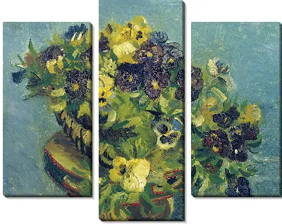 Корзина анютиных глазок