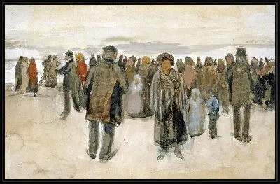 Картина Пляж в Схевенингене