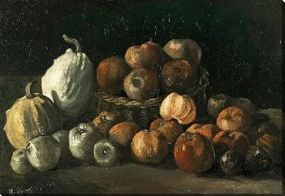 Картина Натюрморт с яблоками и тыквами