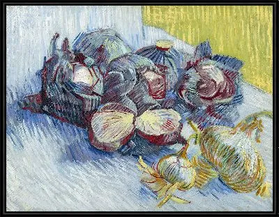 Красная капуста и лук