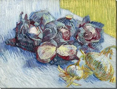 Картина Красная капуста и лук