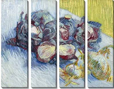 Красная капуста и лук