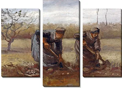 Крестьянки копают картофель