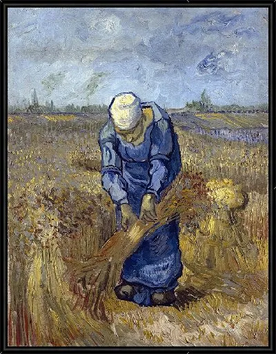Картина Крестьянка, вяжущая снопы