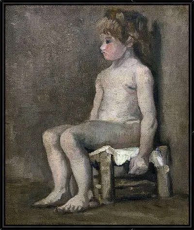 Картина Обнаженная девушка, сидящая