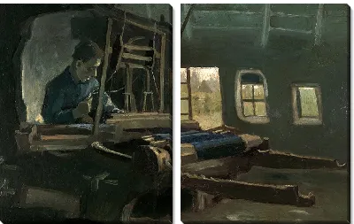 Картина Ткацкий станок с ткачом