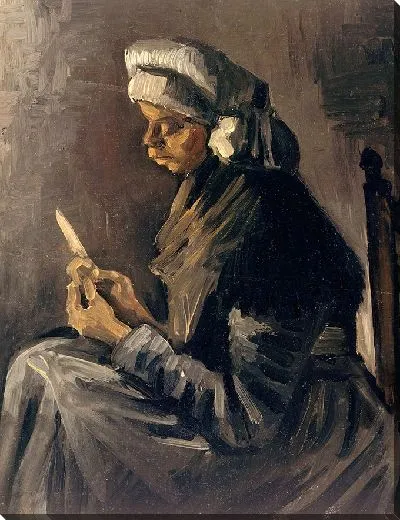 Картина Картофелечистка (обратный Автопортрет в соломенной шляпе)