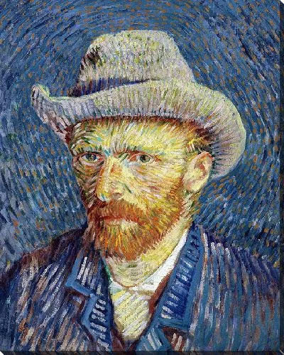 Картина Автопортрет в серой фетровой шляпе