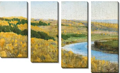 Картина Река Ока Золотая осень