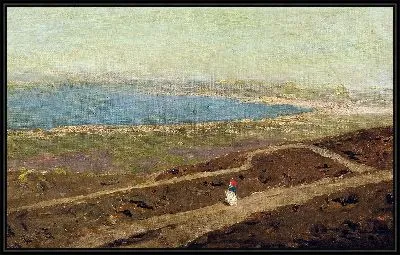 Картина Одинокая прогулка по побережью