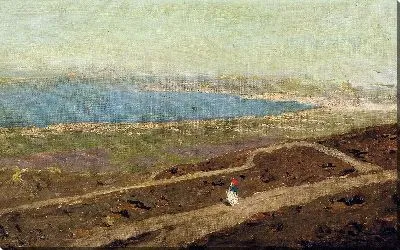 Картина Одинокая прогулка по побережью