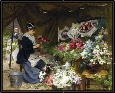 Продавец цветов, деловые букеты