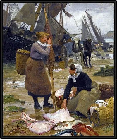 Картина Прибытие рыбацких лодок (1882)