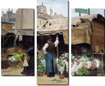 Картина На цветочном рынке (1878)