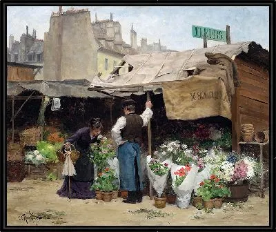 На цветочном рынке (1878)