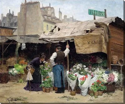 На цветочном рынке (1878)