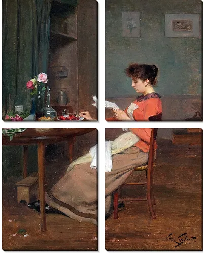 Картина Чтение новостей