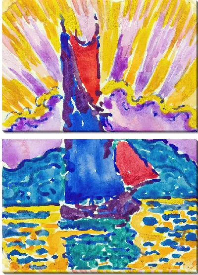 Картина Закат (Веер)