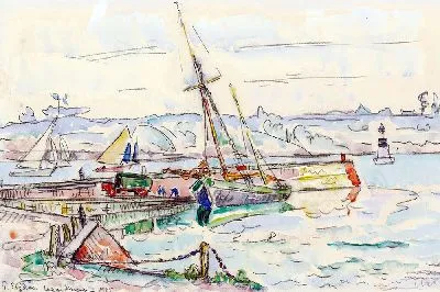 Картина Лезардриё, вуалье на набережной (1925)