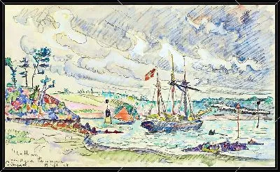 Картина Якорная стоянка Кермаркер (1925 г.)