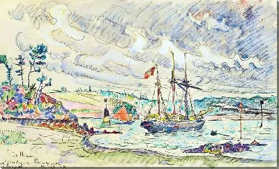 Картина Якорная стоянка Кермаркер (1925 г.)